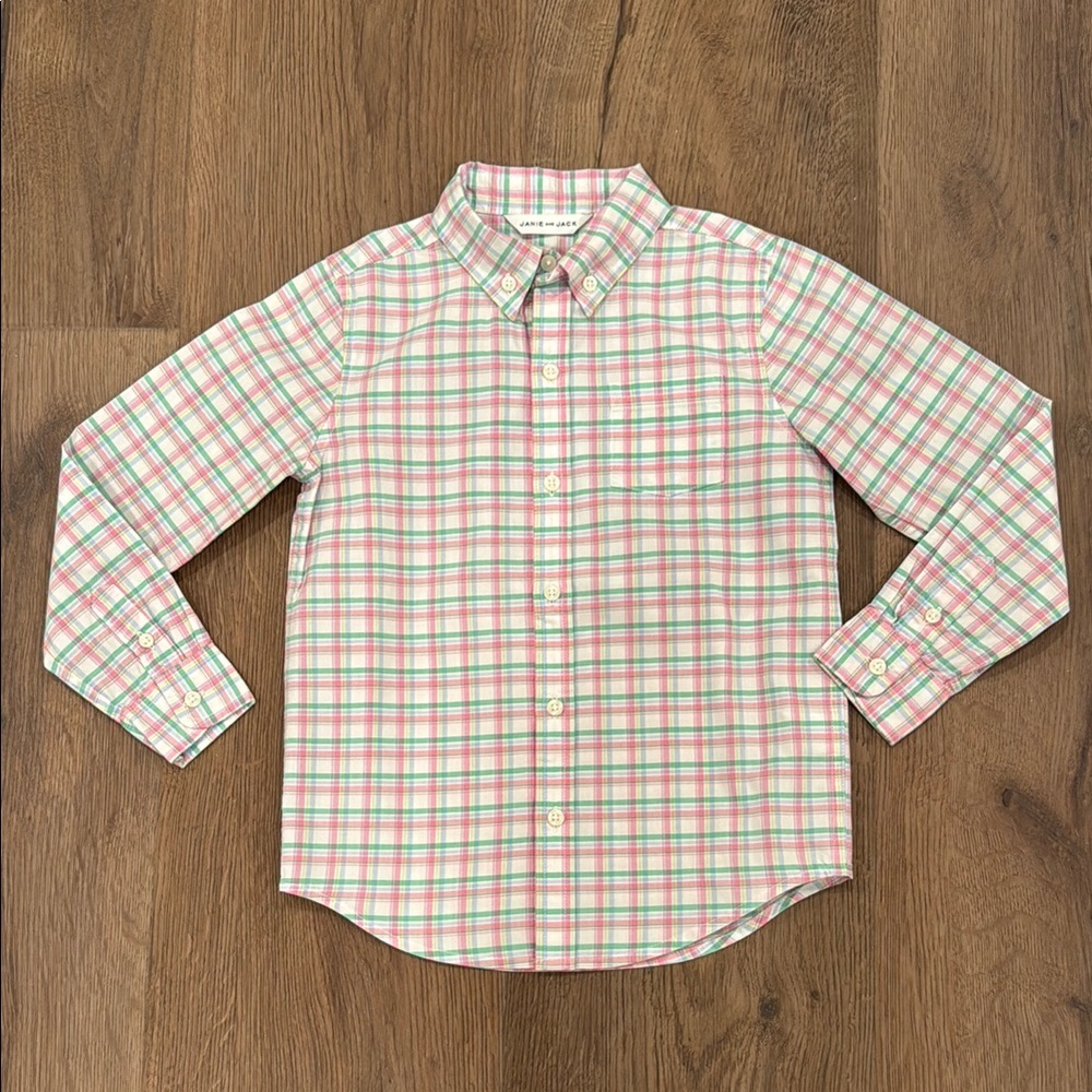 Janie and Jack Plaid Button-Up Shirt